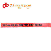 Red aluminium foil detectable underground pipe marking tape